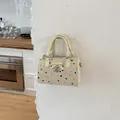Bolso estilo almohada crema de moda con lunares de colores y detalle de lazo decorativo - Estilo Sin Colgante (JY1523) / Amarillo