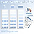 Detailed dimensions and specifications for blue gradient index stickers and sticky notes - Large (60 Sheets/Pack) / Gradient Blue