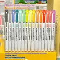 Detail of 15-color double-ended highlighter pens for highlighting and journaling - Dreamy Palette / 15 Pieces