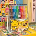 Set of 12 vibrant rotating twist crayons for creative kids art and drawing - 12 Pieces / 12-Color Set