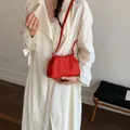 Stylish red mini crossbody bucket bag for women, vibrant summer fashion accessory - Red (No Pendant) / Red
