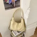 Borsa a spalla gialla di grande capacità casual da donna con elegante design da pendolare - modello base / Giallo