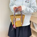 Χειροποίητη boho ψάθινη τσάντα με πολύχρωμα χερούλια και χαριτωμένο μενταγιόν αστέρι - Με Διακοσμητικό / Μωβ
