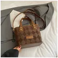 Elegant brown quilted suede bucket handbag with top handles and adjustable shoulder strap - No Pendant / Coffee Brown