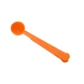 Cuillère à mesurer le café 2-en-1 en plastique orange avec pince à sac intégrée - Orange
