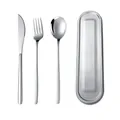 Premium 3-piece portable 304 stainless steel cutlery set including knife fork spoon and case - Knife Fork And Spoon With Box