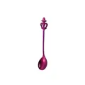 Elegant purple crown handle 304 stainless steel coffee and dessert stirring spoon - Purple