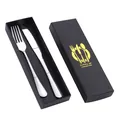 Premium portable stainless steel cutlery set featuring fork and knife in elegant black gift box - Knife And Fork Flatware / Gift Box