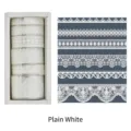 Set of vintage white lace PET decorative tape stickers for DIY crafts and journaling - Plain White Style (SDRT231022-4) / 1 Box (6 Rolls)