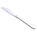 Polished stainless steel dinner knife with sharp serrated blade for luxury tableware set - Plain Style / Knife (Single Item) / Silver
