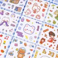Lot d'autocollants variés de dessins animés mignons pour la décoration de journaux - Autocollants Dessins Animés (Aléatoire) / 3 Pièces/Paquet (10x10cm)
