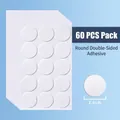 60pcs round double-sided adhesive dots, 2.5cm diameter white traceless nano tape stickers - Large Size (Diameter 2.5cm)