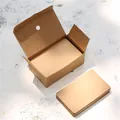 Juego de tarjetas DIY de papel kraft marrón con caja de almacenamiento a juego - Pack de 100 / Color Kraft