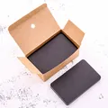 Tarjetas de estudio negras en blanco en pequeña caja de papel kraft para notas DIY - Negro