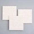 Post-it quadrati a griglia bianca per etichettatura studentesca e appunti memo ufficio - Plaid / 80 Pezzi/Confezione / Bianco avorio