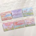 Tarjetas de felicitación de estilo artístico al óleo con frases en inglés para regalos - Estilo Romance de Sol y Luna / 1 Hoja
