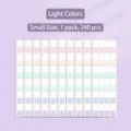 Lot de 240 onglets d'index Morandi, marque-pages autocollants colorés pour le bureau - Couleurs Pastel / Petit (240 Pièces/Paquet)