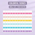 Onglets d'index couleur Morandi, petite taille, lot de 240 notes autocollantes colorées - Multicolore / Petit (240 Pièces/Paquet)