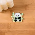 Creative and cute cartoon panda acrylic fridge magnet with bamboo design for kids gift - Bamboo