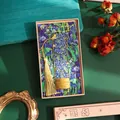 Van Gogh Irises oil painting metal bookmark with gold tassel in a premium gift box - Irises (Gift Box Set)