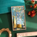 Elegant Van Gogh Almond Blossom metal bookmark with golden tassel in a premium gift box. - Gift Box / Almond Blossom