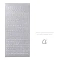 Silberne Aufkleber mit Kleinbuchstaben und Zahlen für DIY-Journaling und Scrapbooking-Basteln - Kleinbuchstaben / Silber