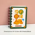 Portable A7 mini spiral notebook with cute cartoon banana cover, 80 sheets per book - Banana Theme (No Anxiety) / A7 / 80 Sheets