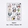 Adorable cartoon panda waterproof PET stickers for DIY scrapbooking decoration 10x8cm - Panda Pattern 6