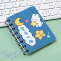 Cute blue A7 mini spiral notebook with rabbit and moon design, 80 sheets - Starry Night (Rabbit & Moon) / A7 / 80 Sheets