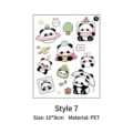 Cute cartoon panda PET waterproof stickers for DIY craft and journal decoration 10x8cm - Panda Pattern 7