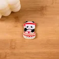 Cute cartoon panda drumming acrylic fridge magnet decoration for home and office gift - Drumming
