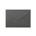 Sobre de invitación de estilo occidental gris carbón con acabado texturizado - 1 Pieza / Gris fragancia oscura