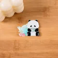 Cute cartoon panda acrylic fridge magnet featuring teapot and lychee design for home decor - Tea Pot