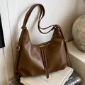 Large capacity multi-functional brown faux leather backpack and crossbody shoulder bag - Yellowish Brown Style (XCY56808) / Yellow Brown