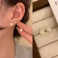 Elegant sparkling cubic zirconia stud earrings for women with a classic silver-tone setting - Yellow Fireworks Screw - 6mm (A2802)