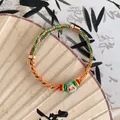 Hand-woven colorful silk rope bracelet with cute cartoon charm for Dragon Boat Festival - Single Green Zongzi (S403 Single Green Zongzi)