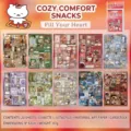 20 hojas de pegatinas de comida y mascotas para scrapbooking y collage de diario DIY - Paquete de 20 / Snacks de Hogar Cálido