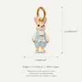 Exquisite cartoon rabbit pendant in 18K gold plated copper for DIY jewelry making accessories - Gentleman Rabbit Pendant (JXPK262214KI)