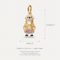 Vintage noble baroque dog pendant in copper with gold plating for DIY jewelry making - Gentleman Dog Pendant (JXPK262214KI)