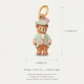 Ciondolo a forma di orso in rame placcato oro 18 carati per creazione di gioielli - Ciondolo Orso Gentleman
