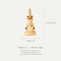 Hand-painted cartoon fox pendant in elegant yellow dress for DIY jewelry accessories - Princess Fox Pendant (JXPK262214KI)