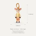 Adorabile ciondolo cervo cartone animato dipinto a mano in rame placcato oro 18 carati - Ciondolo Cervo Gentleman