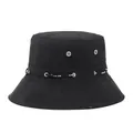 Classic black breathable outdoor bucket hat with SPORT drawstring for men and women - Adjustable / Black