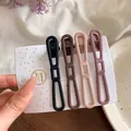 Juego de 4 pinzas para el cabello mate con diseño hueco en tonos tierra neutros para mujer - Estilo Mariposa (F1137 Mariposa)