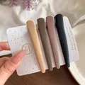 Juego de cuatro pinzas para el pelo de pico de pato mate en tonos tierra neutros - Estilo Pico de Pato (F1137 Pico de Pato)