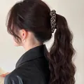 Classic vintage leopard print fabric scrunchie hair tie for elegant high ponytail styling - Leopard Print