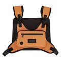 Funktionale, leuchtend orangefarbene taktische Brusttasche mit verstellbaren Trägern - Orange