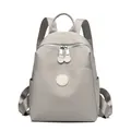 Modern light grey waterproof nylon backpack for women's daily commute - Large Light Grey