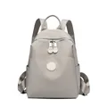 Minimalist light grey nylon waterproof mini backpack for women travel and commute - Small Light Gray