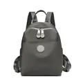 Fashionable dark grey waterproof nylon backpack for women daily travel and commute bag - Small Dark Gray